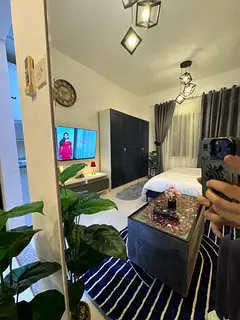Furnished studio for monthly rent in Al Jurf 2 Ajman, all bills included, near schools and court, AE