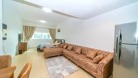 Largest furnished studio in Ajman very serviced tower first tenant only 3 minutes from Corniche with