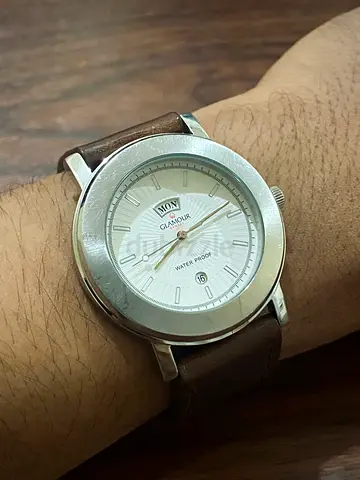 Glamour Geneve Watch | Water Proof Stainless Steel back