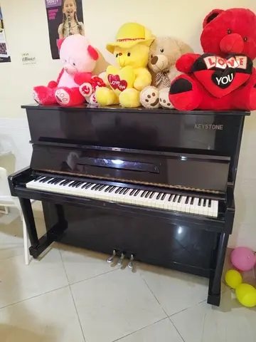 Plush Toy Collection on a Piano