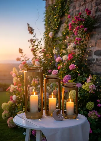 3 pc Premium Luxury Metal Lantern – Elegant Home  Ramadan Decor