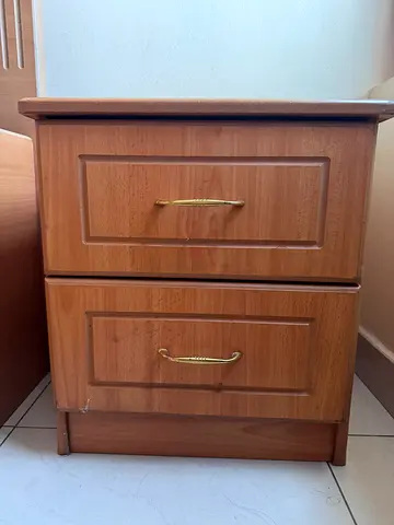 Sturdy Wooden Nightstand with Drawers