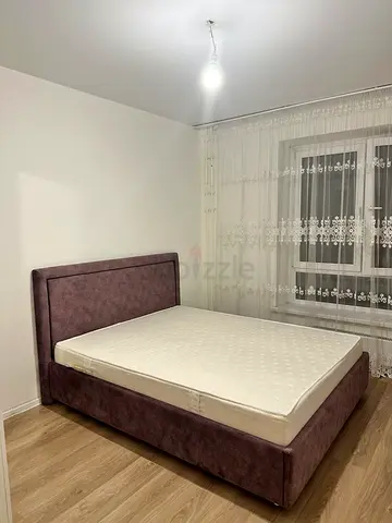 Modern Upholstered Bed Frame in Purple