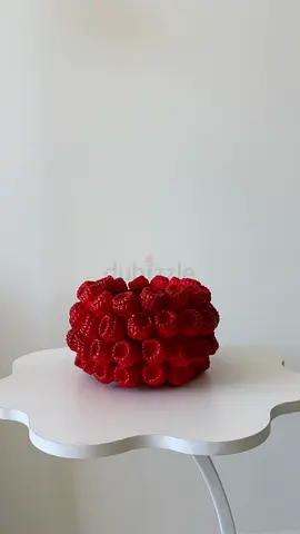 Raspberry hand made vase
