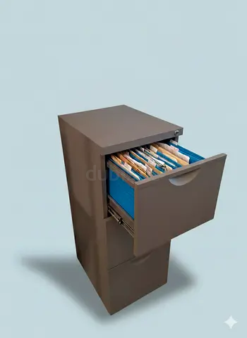 Metal Filing Cabinet with 3 Drawers