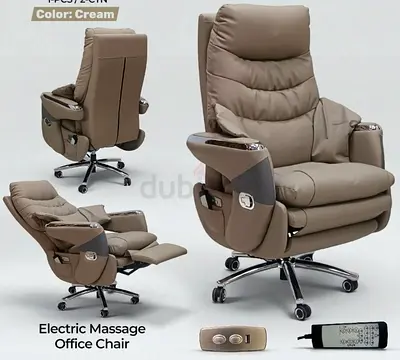 Comfortable Electric Massage Office Chair in Cream