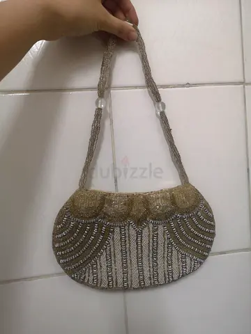 Vintage Beaded Bag with Protective Pouch