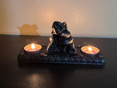 Vintage Bear Candle Holder