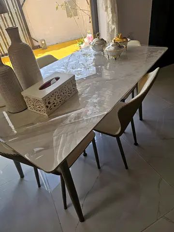 Elegant Dining Table Set with Decorative Accessories