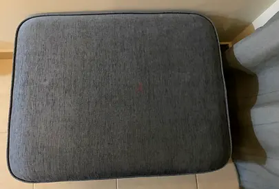 IKEA  Sofa/ Storage Ottoman in Soft Blue Fabric