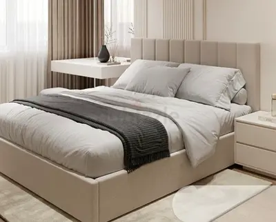 Elegant beige colour 180*200 king size bed