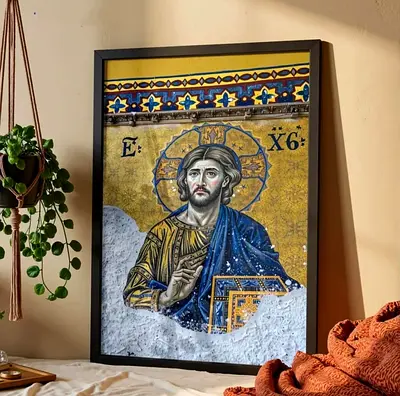 Wall Art frame - Jesus Christ Hagia Sofia Mosaic !