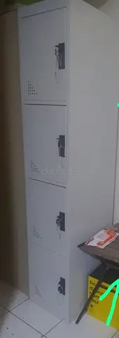 Tall Metal Locker with Four Compartments