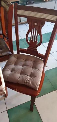 Classic Wooden Chair with Cushioned Seat