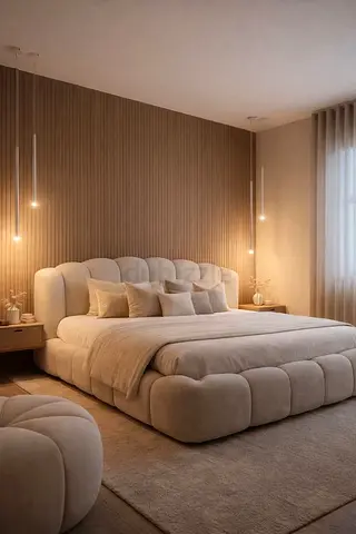 Cozy and Stylish King Size Bed with Modern Design