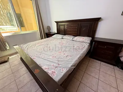 Elegant Wooden Bed set with dressing table