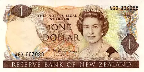 Banknotes new Zealand 1 dollar