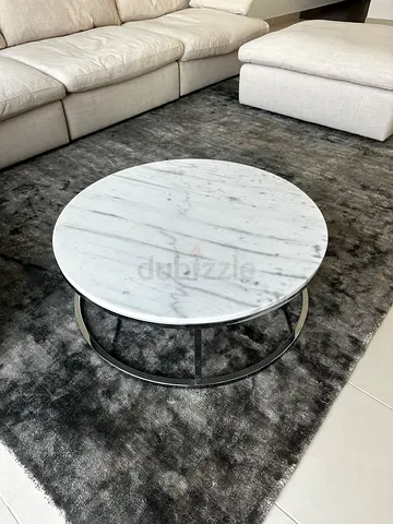 Boutique Moving Sale Set – CB2 Marble Round Coffee Table