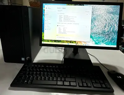 Hp desktop 290 g1, core i7, 8gb, 512 ssd, 1 tb hdd 24”  lg monitor