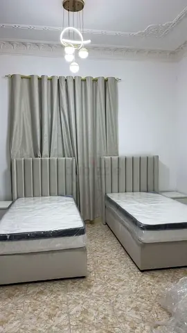 Stylish Twin Bedroom Set with Elegant Headboards