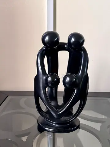 Elegant Black Abstract Sculpture