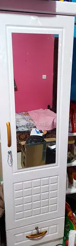 Wooden cup board, steel cupboard