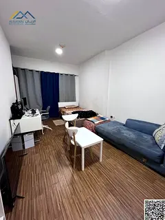Furnished studio apartment for monthly rent in Orient Towers Ajman with parking at a special price