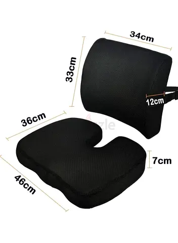 Premium Comfort Seat Cushion - Non Slip Orthopedic Memory Foam Coccyx Cushion (CASH ON DELIVERY)