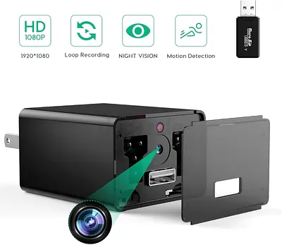 1080P HD USB Wall Charger Camera