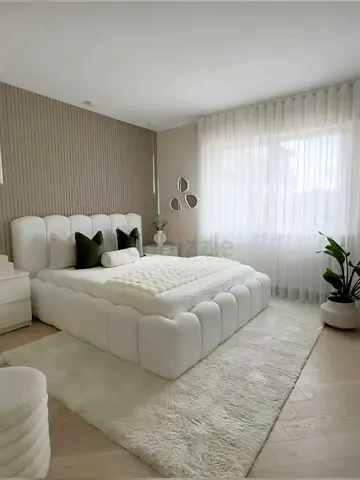 Elegant White Bed Set with Soft Textures