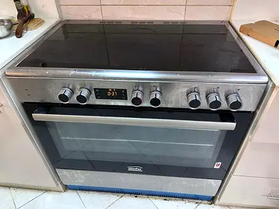 SIMFER 90X60 Ceramic Cooker5 Zones, Gray Ceramic Catalytic Coating 8 Cooking Functions FREE Delivery