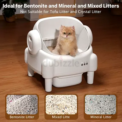Cat Litter Box for a Clean Home; Cat Automatic Litter Box; Open Top Cat Automatic Litter Box