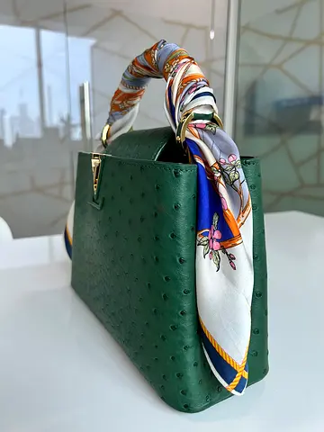LV Capucine Ostrich  with Scarf