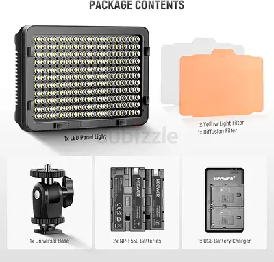 Neewer LED Video Light with Filters and Accessories