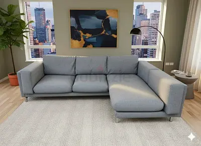 Modern sectional sofa with a right-hand chaise lounge