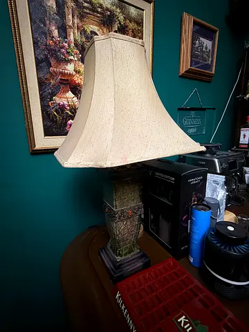 Unique Vintage Table Lamp with a Stylish Shade