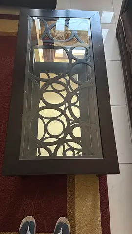 Stylish Glass Top Coffee Table with Unique Design