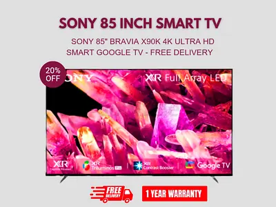 Sony 85 Inch BRAVIA X90K 4K Ultra HD Smart Google TV - Free Delivery