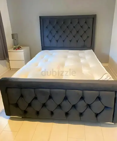 Queen Size Luxury Bed For Sale With Modern Style And Comfortable Padding- UAE Sharjah Manufactured