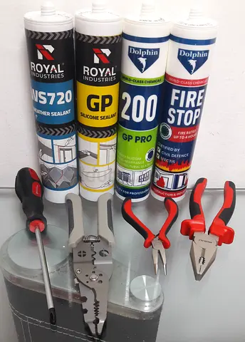 High-Quality Silicone Sealants and Tools Set AED 70