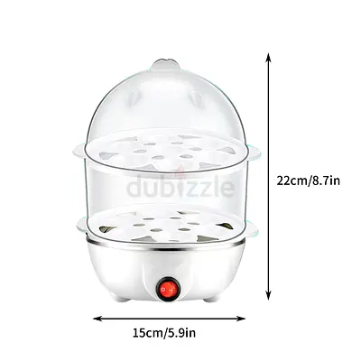 Double Layer Electric Egg Boiler Compact Steamer for Healthy Cooking
