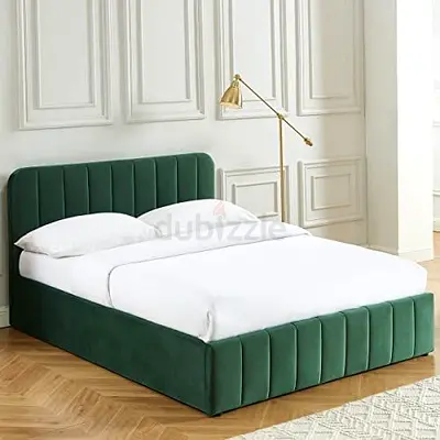 New Elegant Green Upholstered Bed Frame