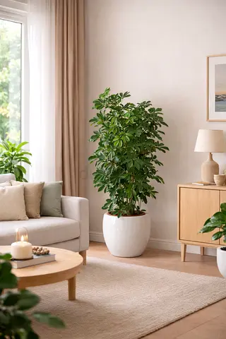 Large Schefflera Plant – 140 CM – With Round Ceramic Pot – Ready for Home or Office