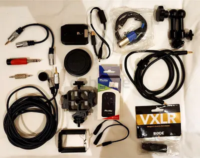 RODE MINIJACK to XLR + CANON DSLR ACCESSORIES – JUST Dhs 150