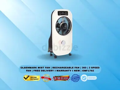 Olsenmark Mist Fan | Rechargeable Fan | 360 | 3 Speed Fan | Free Delivery I Warranty I New | OMF1762