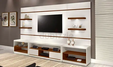 Minimalist Dual-Tone Floating TV Console