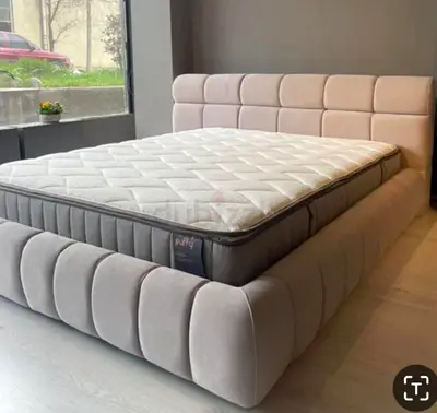 Brend New high quality fabric luxury king size 180x200 Bed with spring mattress available