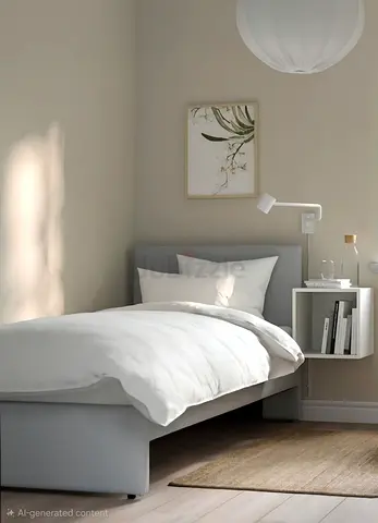 Ikea Gladstad modern single bed with mattress.