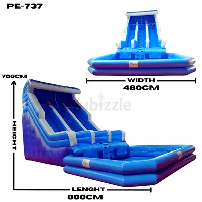 Pool Combo Twin Slide - Inflatable pool with slides