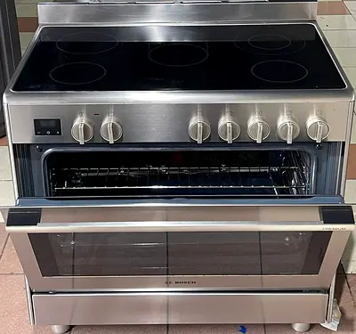 bosch latest model series 8 electric ceramic 5 hobs cooking range oven dual fan stove 90x60 made ita